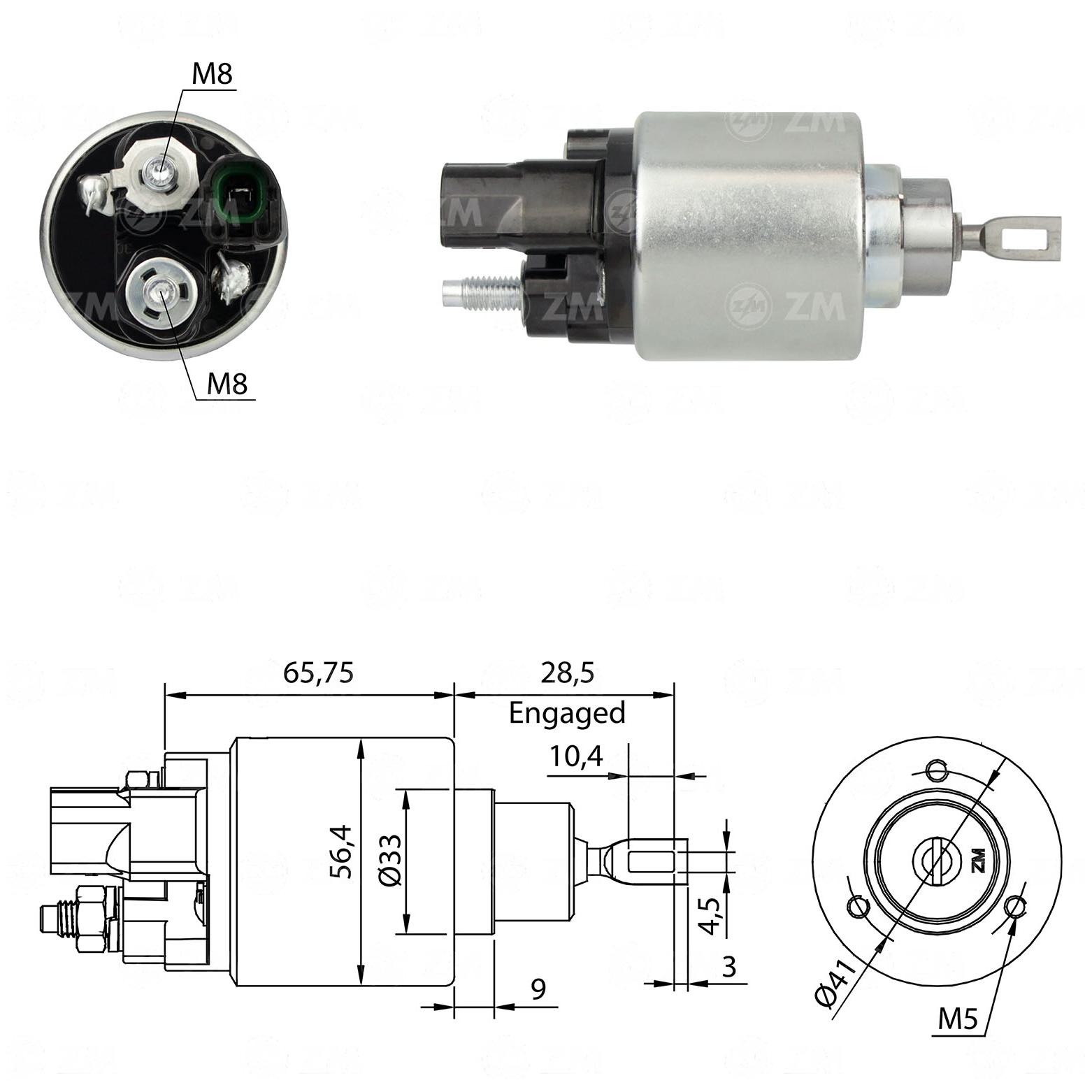 Relê Auxiliar de Partida para Toyota Hilux - ZM - 3-978