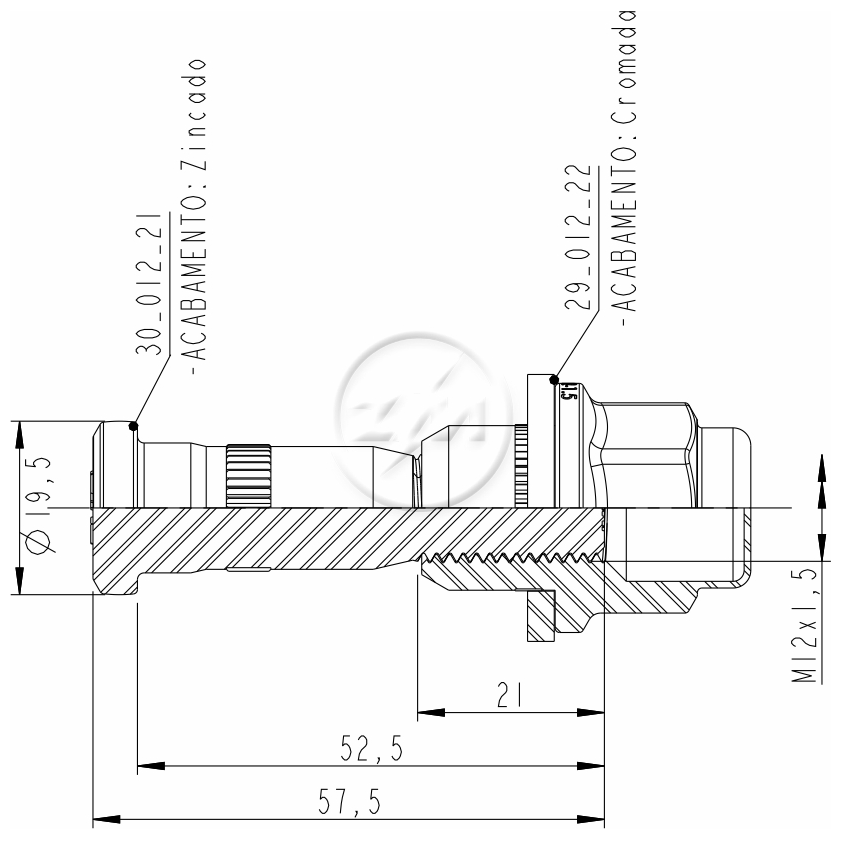 Prisioneiro de Roda com Porca Caixa com 46 Unidades para Toyota Hilux - ZM - 40.012.09