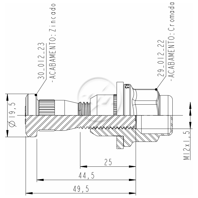 Prisioneiro de Roda com Porca Caixa com 46 Unidades para Toyota Hilux - ZM - 40.012.14
