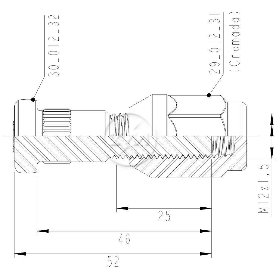 Prisioneiro de Roda com Porca Caixa com 30 Unidades para Chevrolet D-20 e Silverado - ZM - 40.012.38