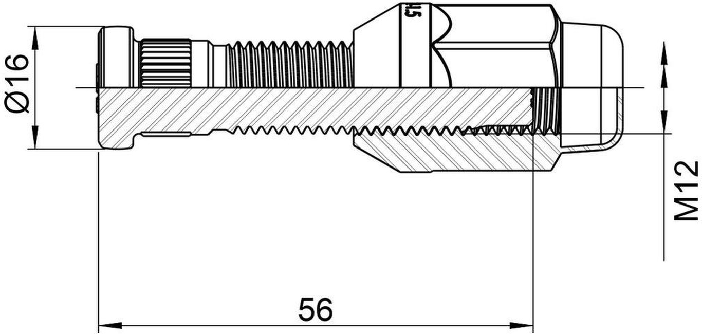 Kit 46 Parafuso Roda M12-1,5x52/56,5xCH19xH35 - ZM - 4001244