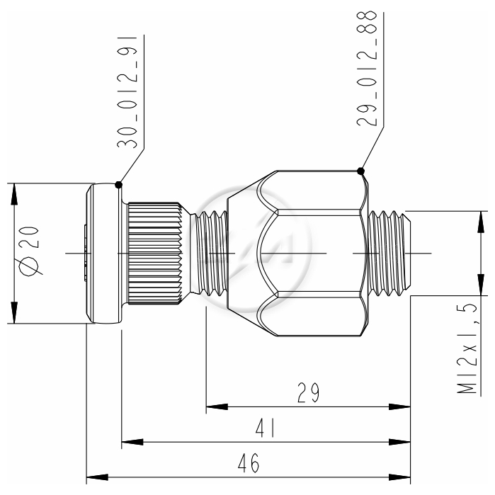 Prisioneiro de Roda com Porca Caixa com 80 Unidades para Mitsubishi L300 - ZM - 40.012.95