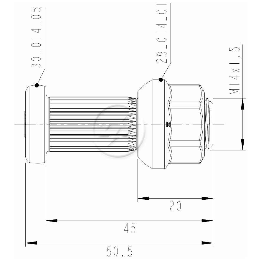 Prisioneiro de Roda com Porca Caixa com 30 Unidades para Volkswagen Kombi - ZM - 40.014.05