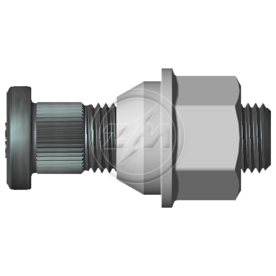 Prisioneiro de Roda com Porca M14-1,5 X 48/53 X Ch22 X H25 Caixa com 80 Unidades para Hyundai HR - ZM - 40.014.61
