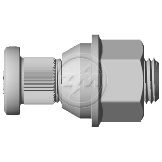 Prisioneiro de Roda com Porca M14-1,5 X 42/47 X Ch22 X H25 Caixa com 80 Unidades para Hyundai HR - ZM - 40.014.62