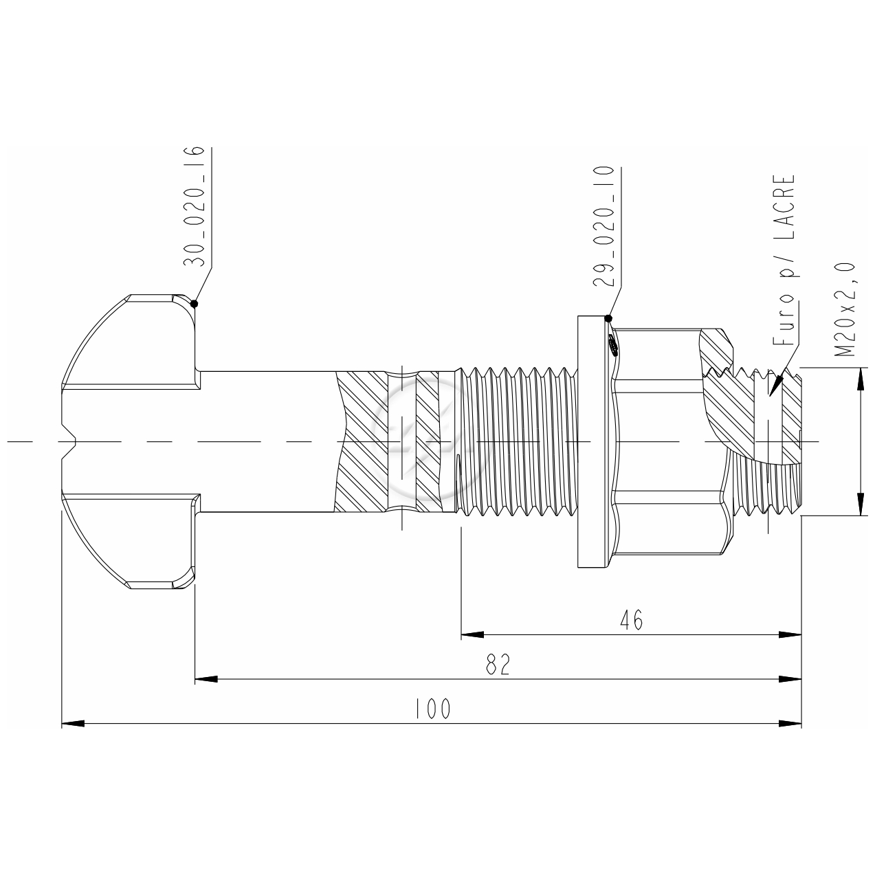 Kit 24 Parafuso Roda M20-2,0x80/98xCH27xH21 - ZM - 40.020.26