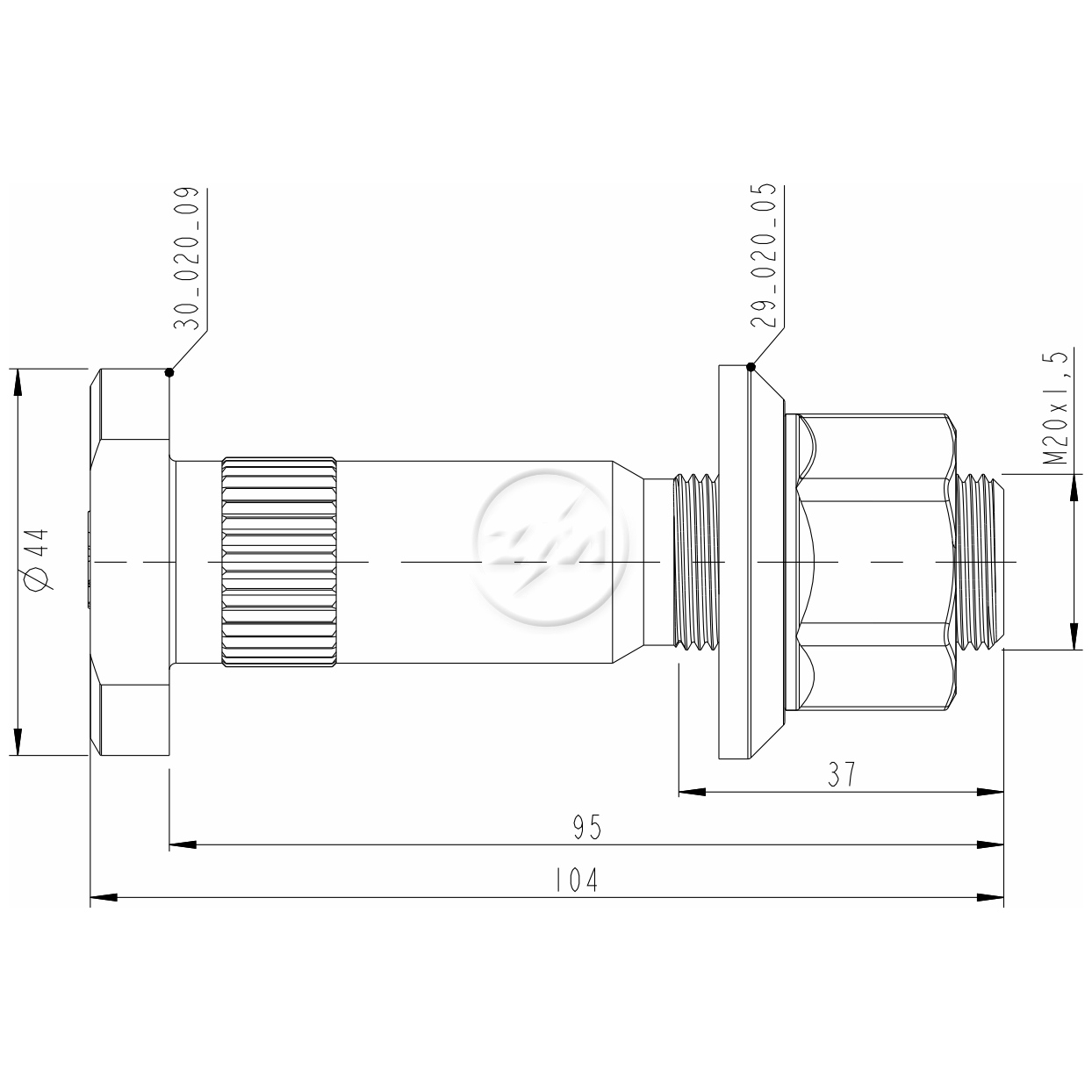 Prisioneiro de Roda com Porca Caixa com 12 Unidades para Mercedes-Benz Accelo 715 C e Accelo 915 C - ZM - 40.020.49