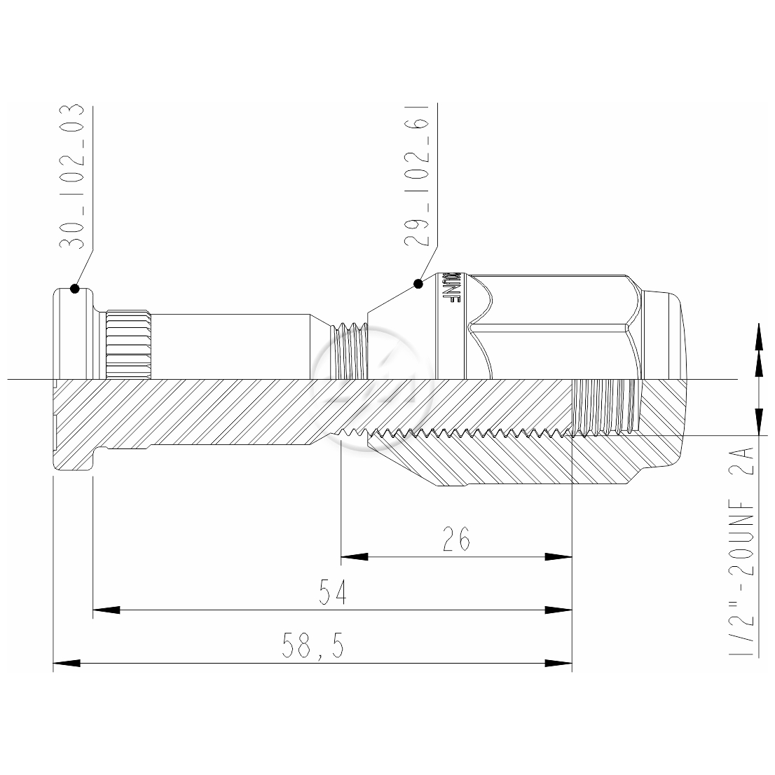 Prisioneiro de Roda com Porca Caixa com 46 Unidades para Ford F-1000 - ZM - 40.102.63