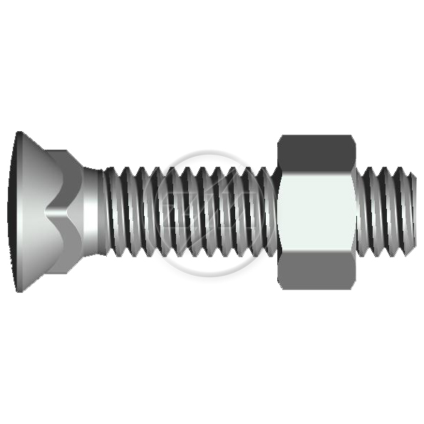 Kit 50 Parafuso para Arados 1/2"-12BSWx2.1/4" - ZM - 4012065