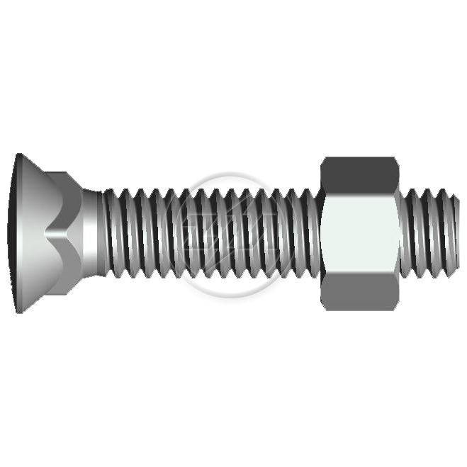 Kit 50 Parafuso para Arados 1/2"-12BSWx2.1/2" - ZM - 4012066
