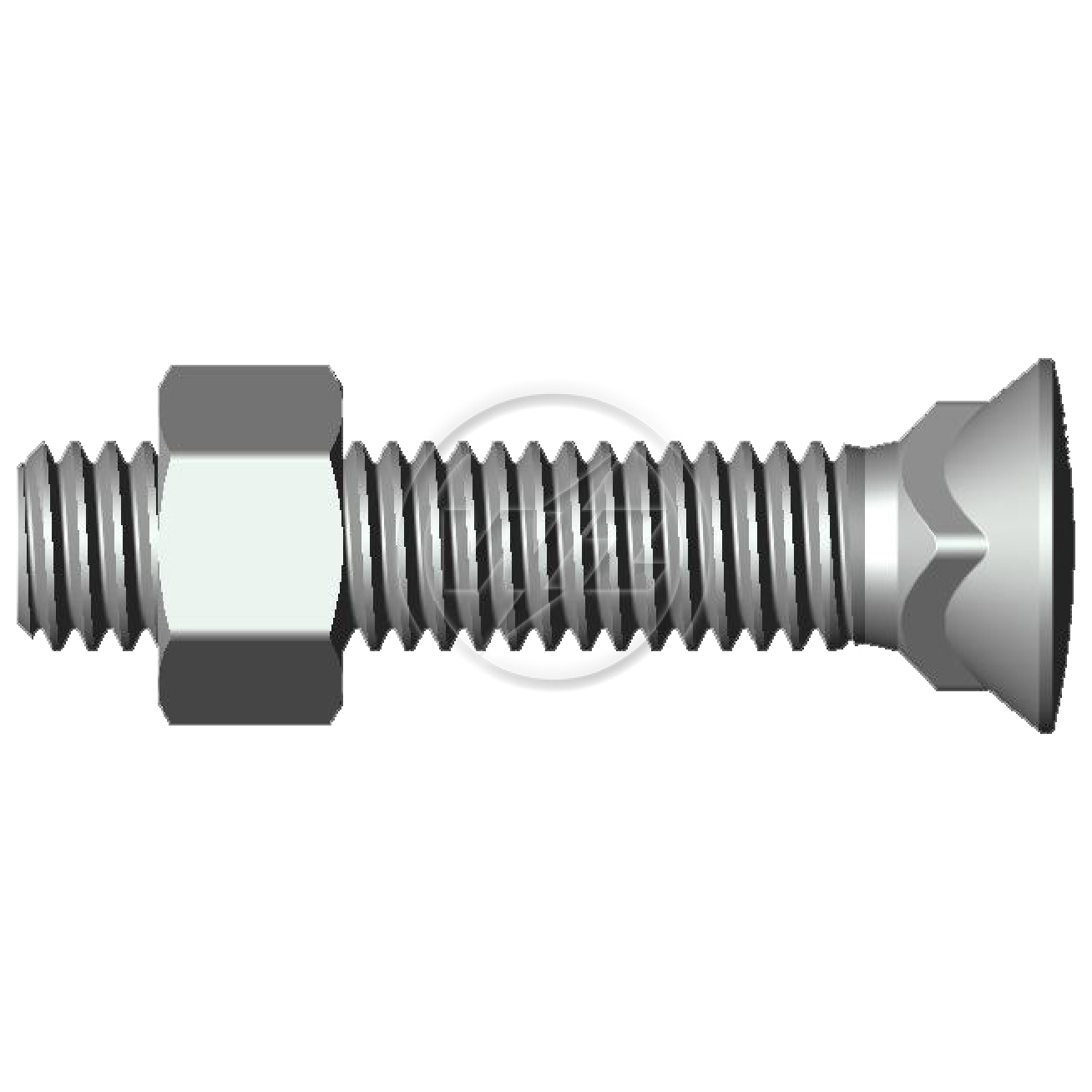 Kit 50 Parafuso para Arados 1/2"-12BSWx2.1/2" - ZM - 4012066