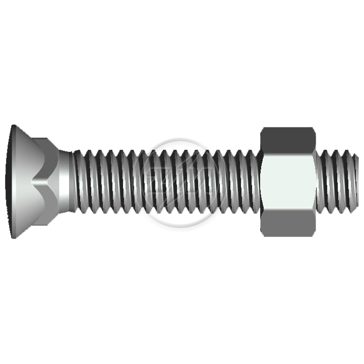 Kit 50 Parafuso para Arados 1/2"-12BSWx2.3/4" - ZM - 4012067