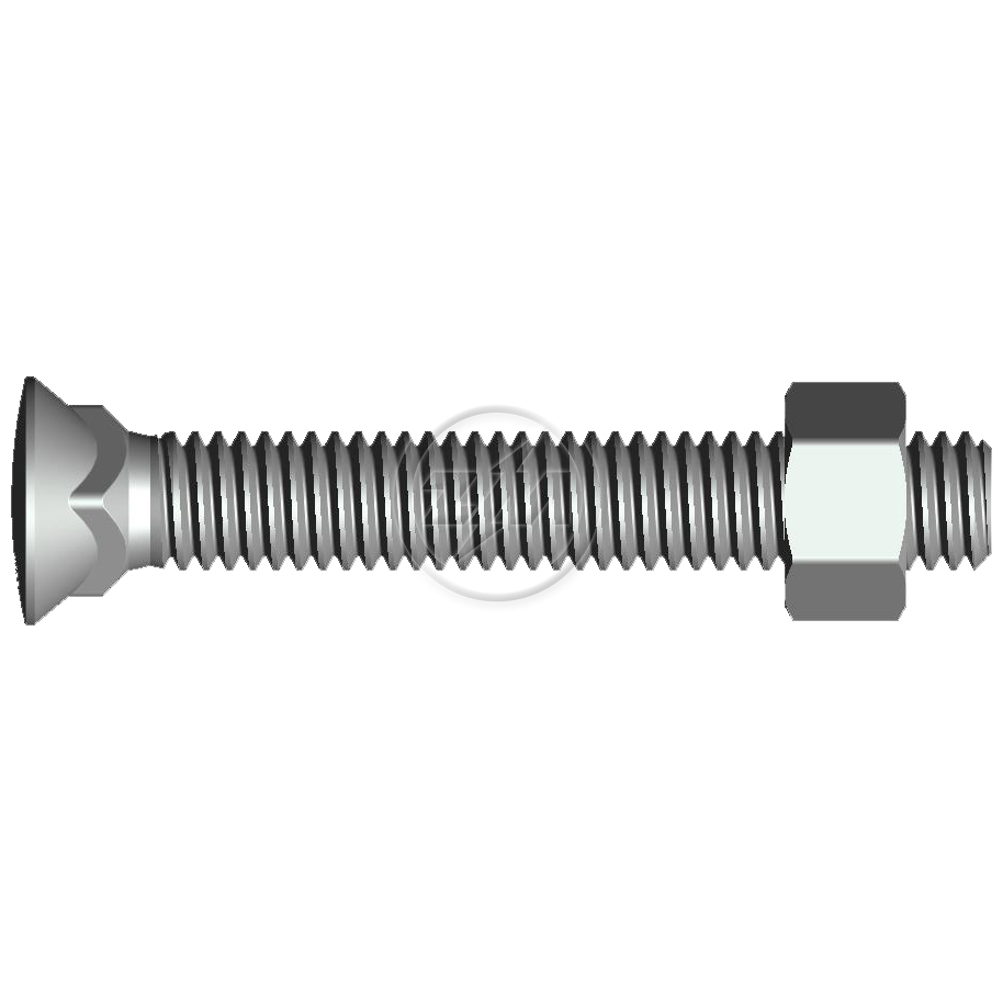 Kit 50 Parafuso para Arados 1/2"-12BSWx3.1/2" - ZM - 4012069