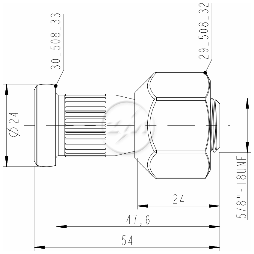 Kit 46 Parafuso Roda 5/8"x47,6/54xCH1.1/16" - ZM - 40.508.33