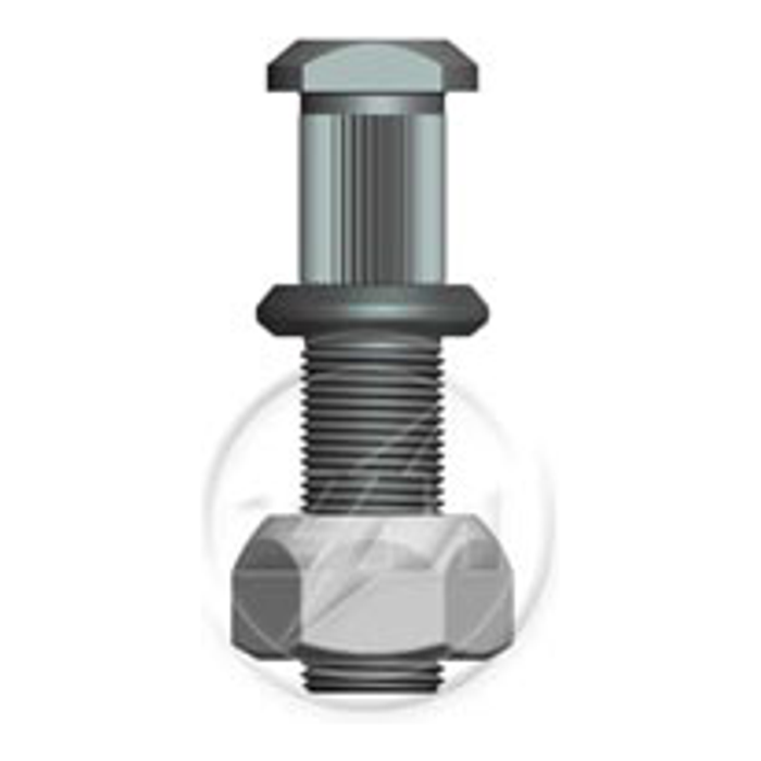 Kit 12 Parafuso Roda 7/8"x92/100xH22 Esquerdo - ZM - 4070811