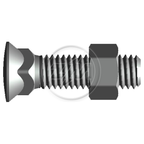 Kit 100 Parafuso Arados 7/16"x 1,3/4"xCH5/8" - ZM - 4076163