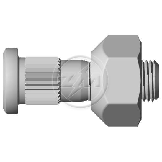 Kit 80 Parafuso Roda 9/16"x47,6/52,6xCH1.1/16" - ZM - 4091630