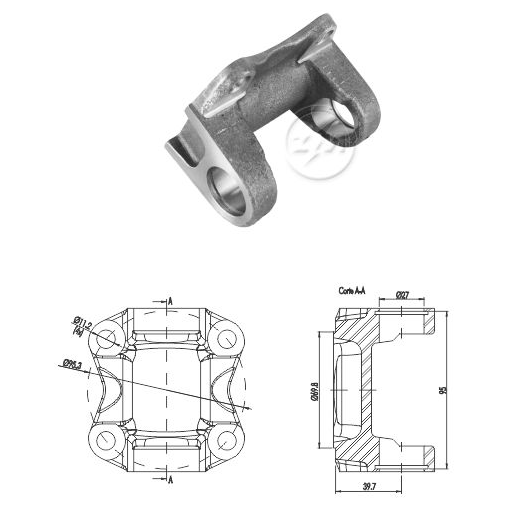 Flange de Orelha do Cardan para Chevrolet S10 - ZM - 435.001.13