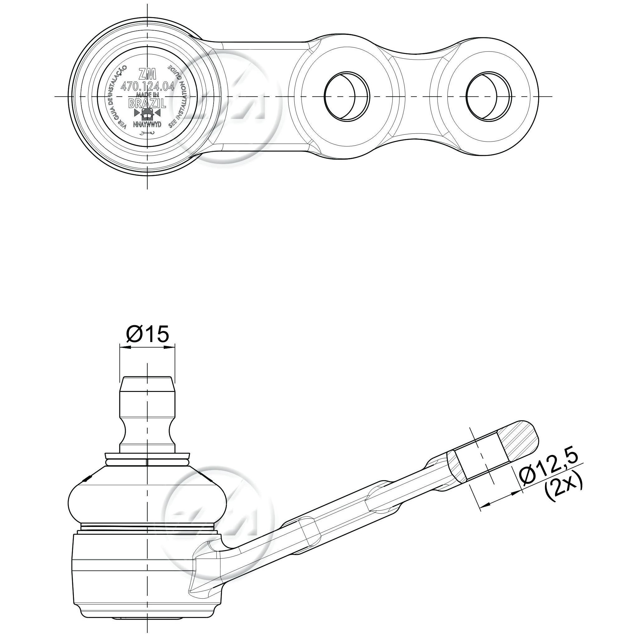 Pivô da Suspensão para Chevrolet Corsa - ZM - 470.124.04