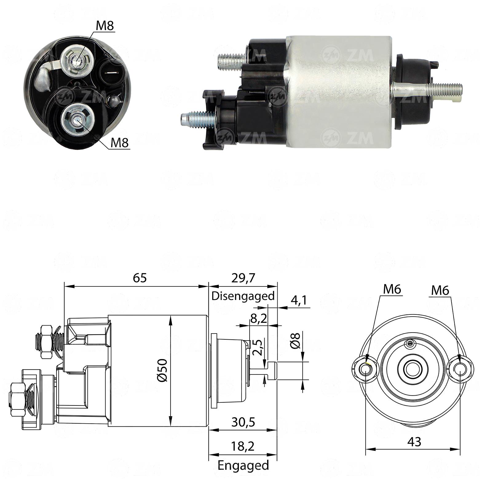 Relê Auxiliar de Partida para Honda Civic - ZM - 4-705