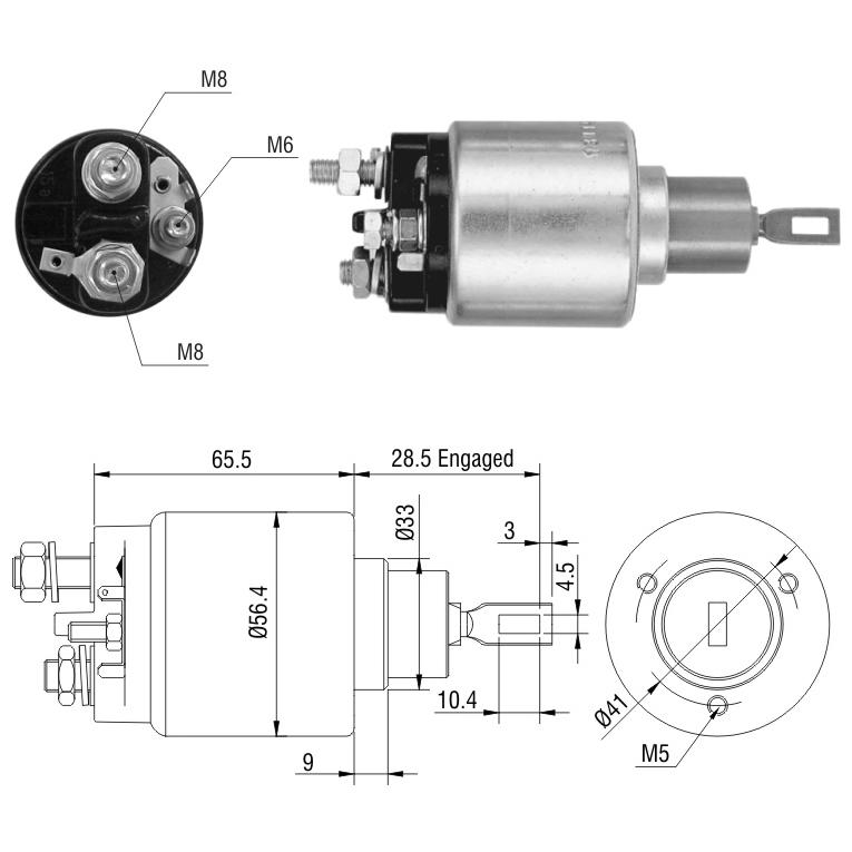 Relê Auxiliar de Partida para Porsche 968 - ZM - 472