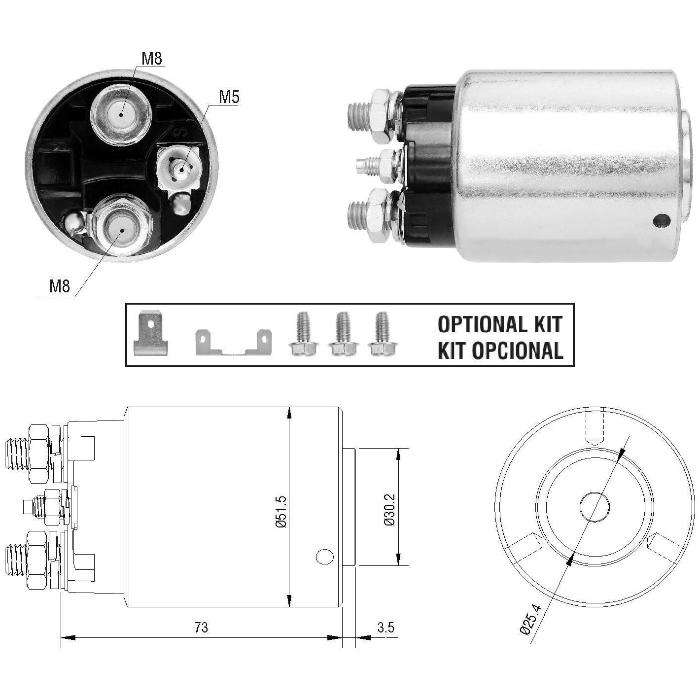 Relê Auxiliar de Partida para Chevrolet Camaro - ZM - 4-861