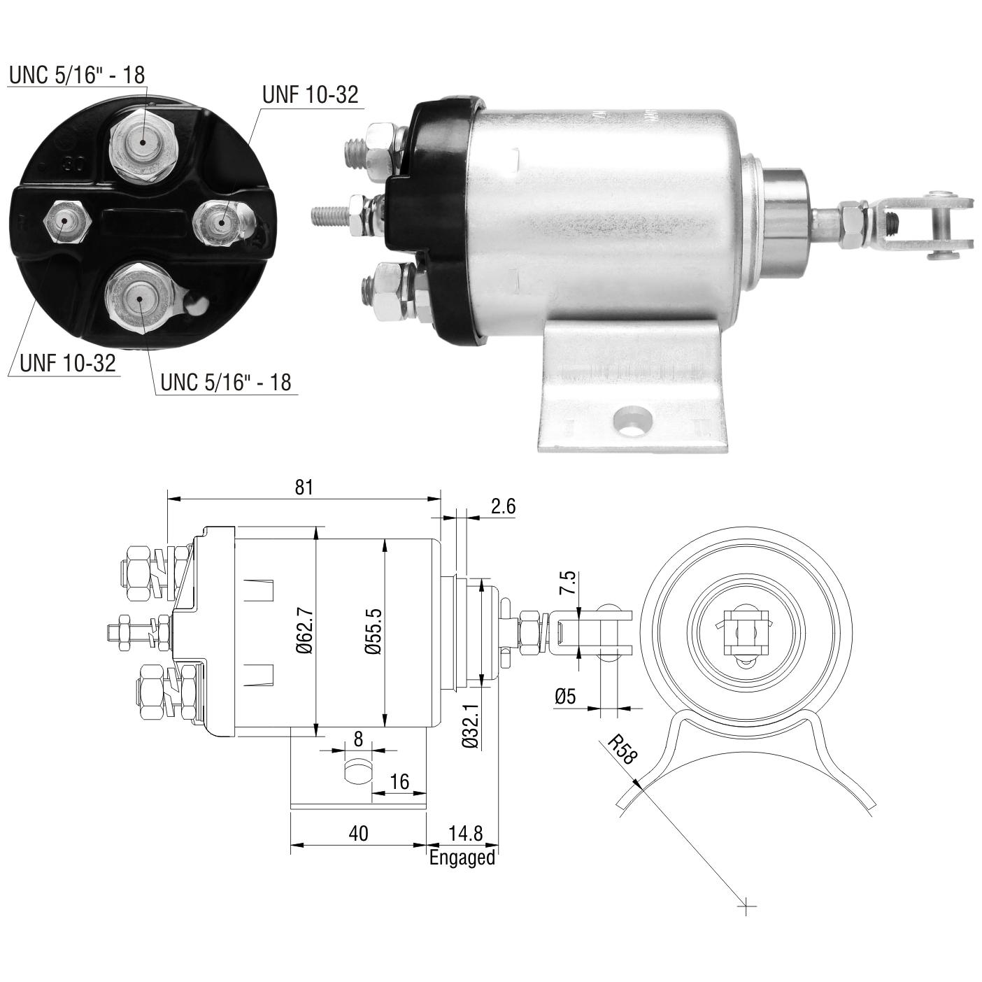 Relê Auxiliar de Partida para Ford Galaxie - ZM - 508