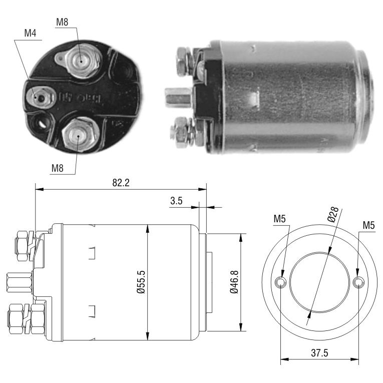 Relê Auxiliar de Partida para Volkswagen Kombi e Saveiro - ZM - 513