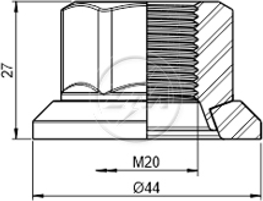 Kit 30 Porca da Roda M20-1,5 x CH30 x H27 - ZM - 529.020.05