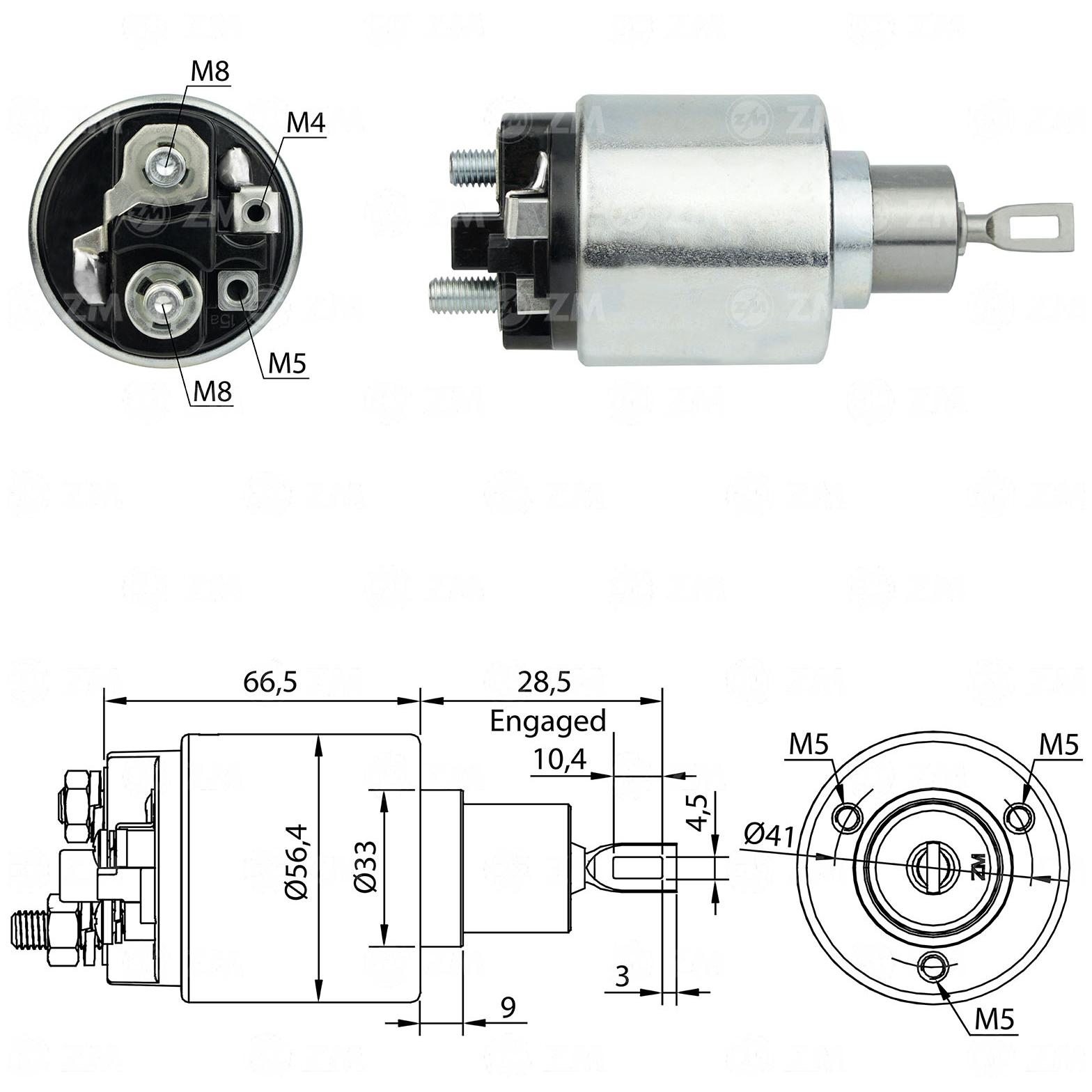 Kit 14 Relê Auxiliar de Partida - ZM - 571