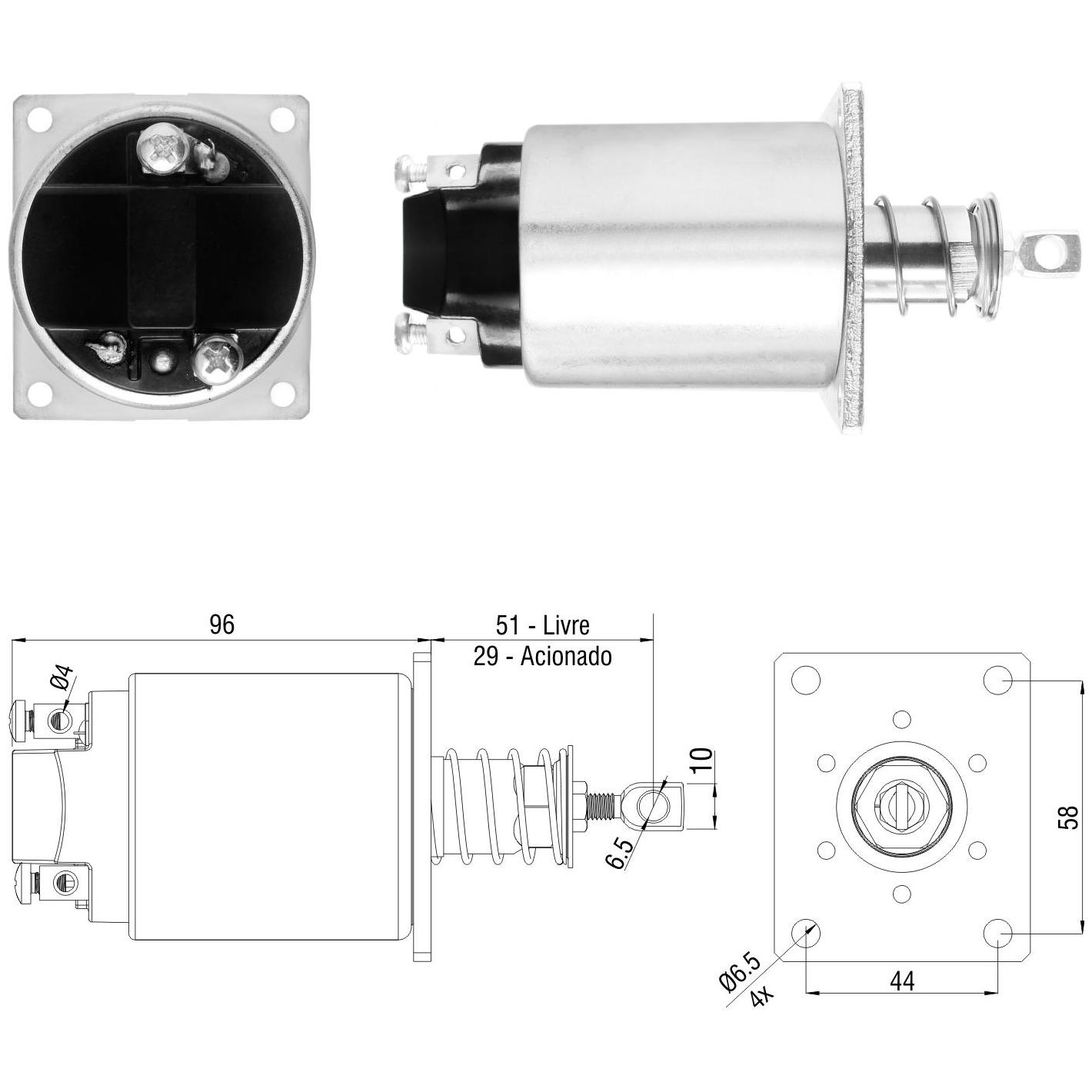 Solenoide de Corte da Bomba Injetora - ZM - 5-733