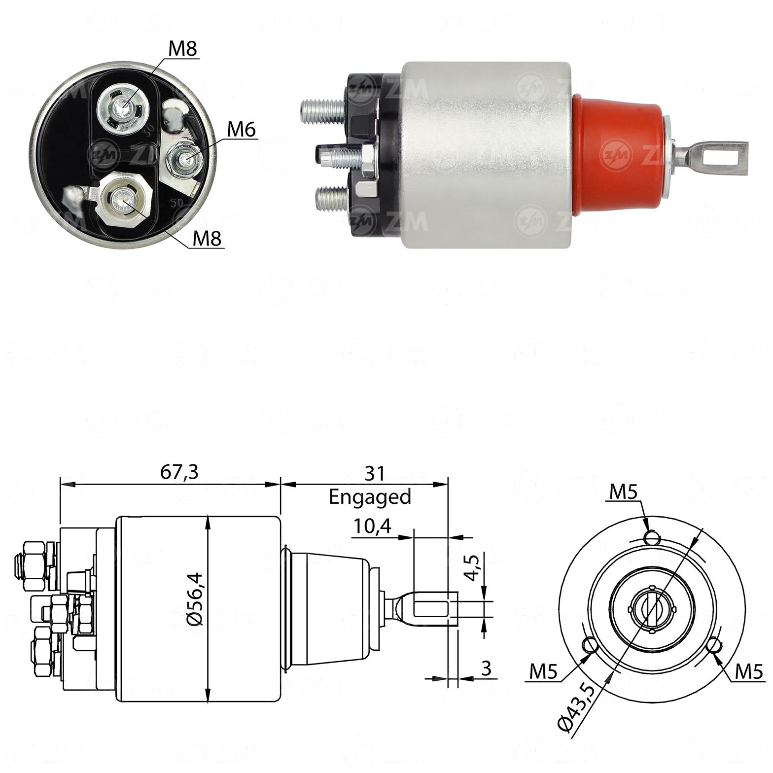 Relê Auxiliar de Partida para Nissan Sentra - ZM - 5-775
