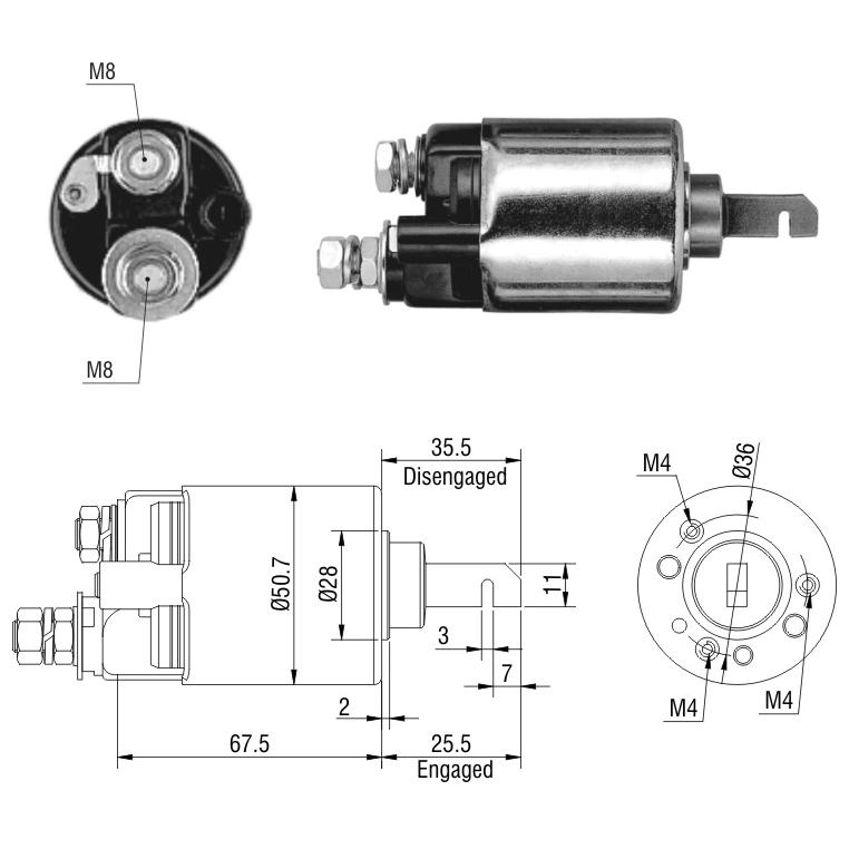 Relê Auxiliar de Partida - ZM - 603