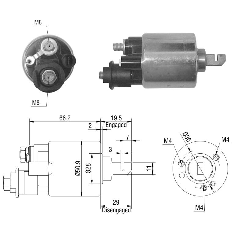 Relê Auxiliar de Partida para Honda Accord - ZM - 609
