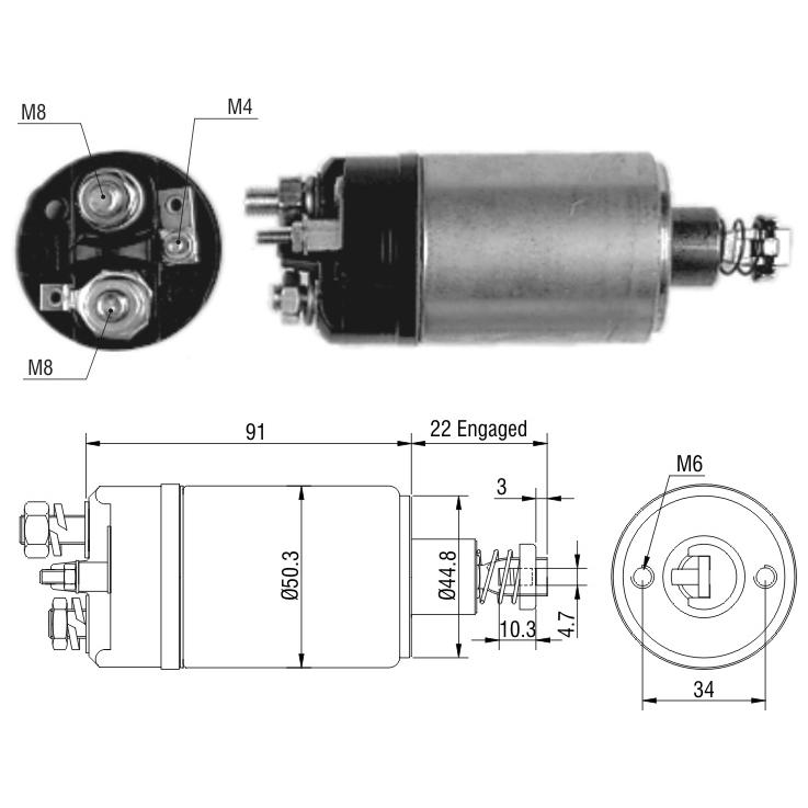 Relê Auxiliar de Partida para Dodge Polara - ZM - 627