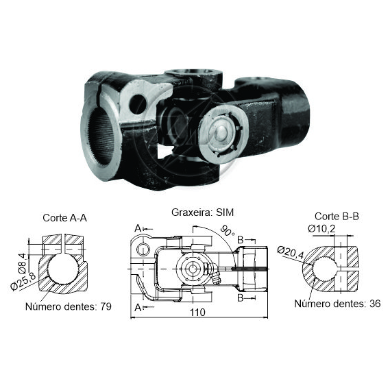 Junta Universal do Cardan - ZM - 635.001.56
