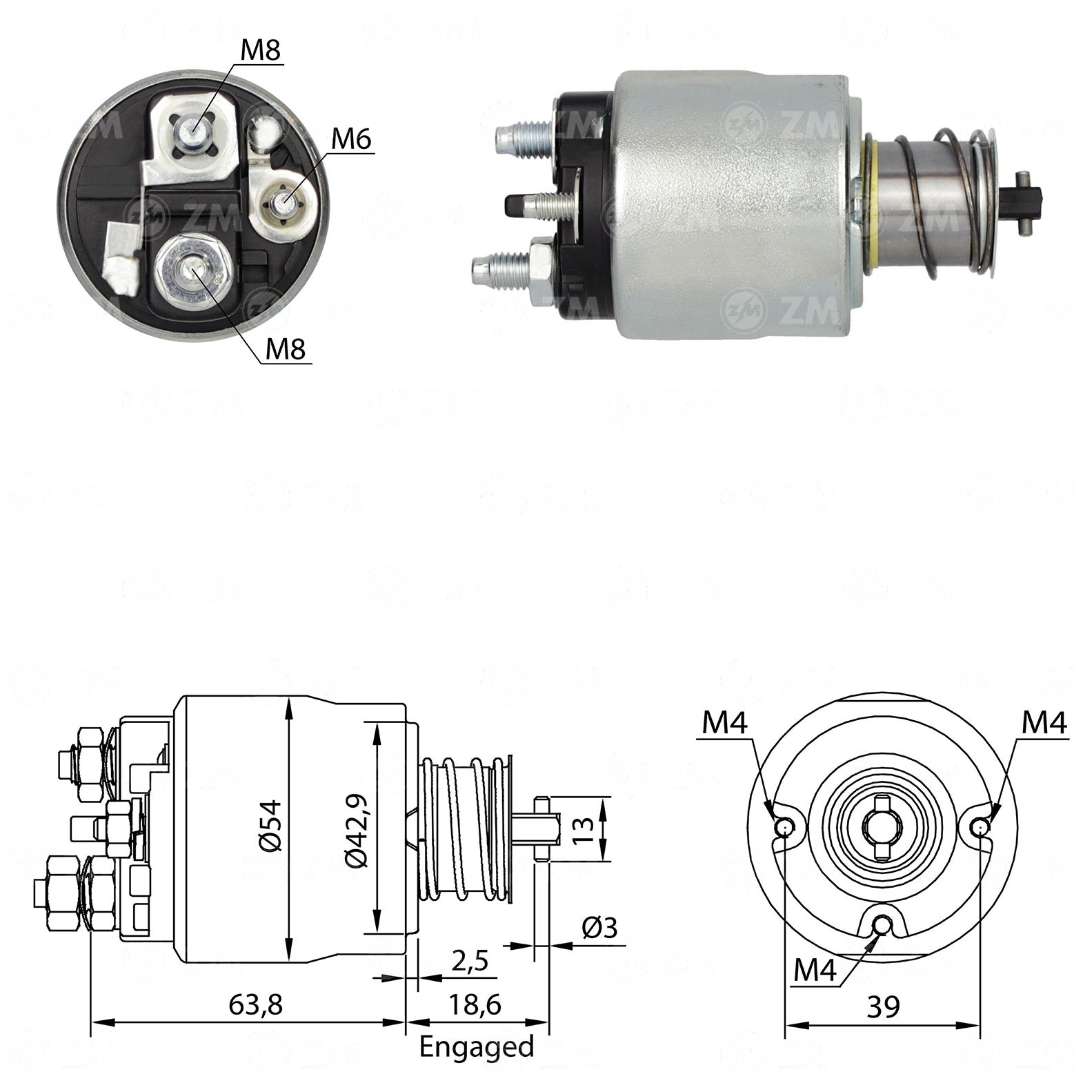 Relê Auxiliar de Partida para Chevrolet Sonic - ZM - 6-494