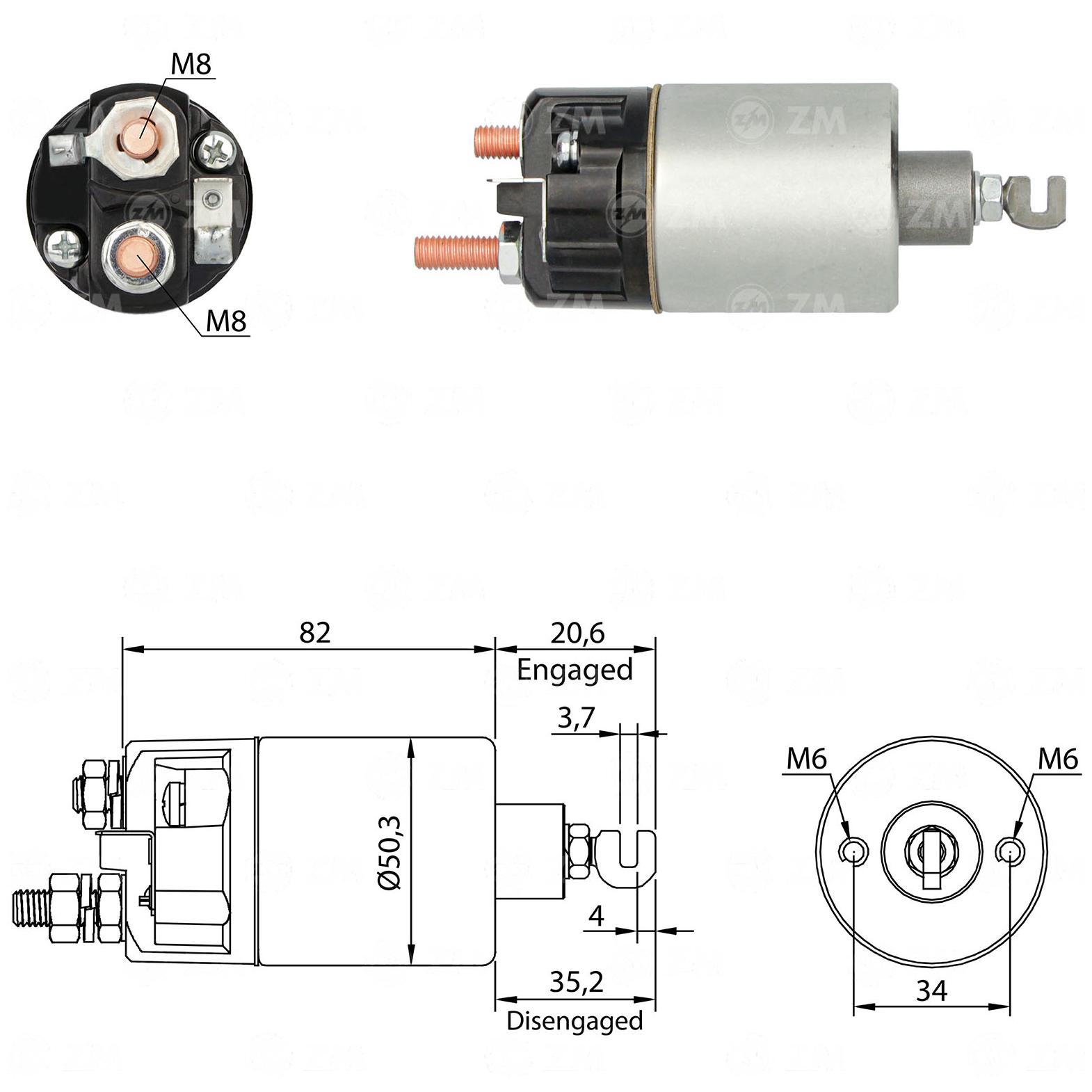 Relê Auxiliar de Partida para Toyota RAV4 - ZM - 660