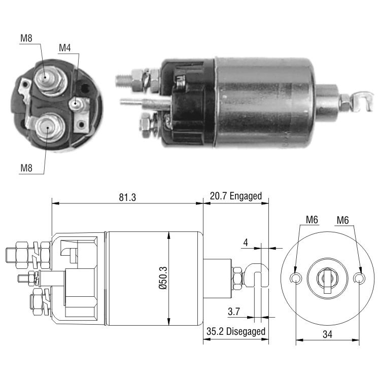 Relê Auxiliar de Partida para Dodge Charger - ZM - 664