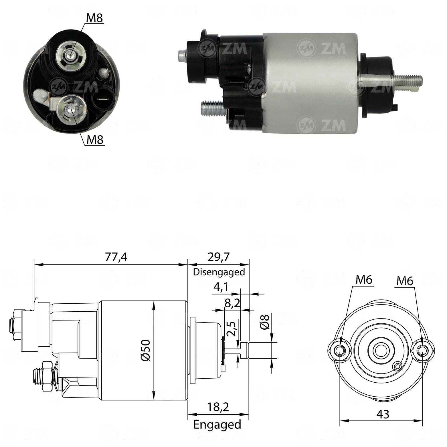 Relê Auxiliar de Partida para Honda FIT - ZM - 6-705