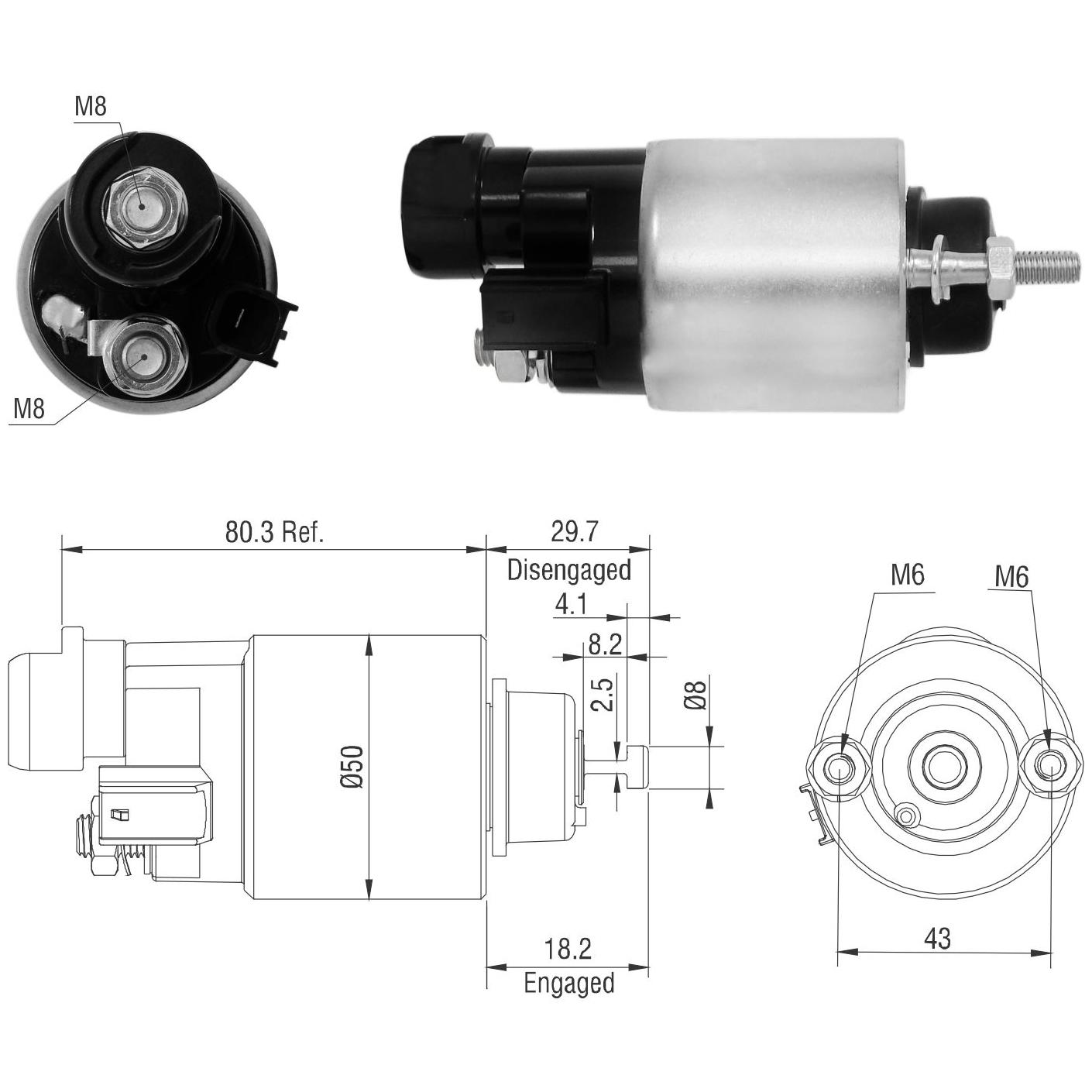 Relê Auxiliar de Partida para Honda City e FIT - ZM - 6-708