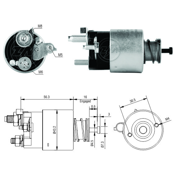 Relê Auxiliar de Partida para Nissan March e Versa - ZM - 7-391