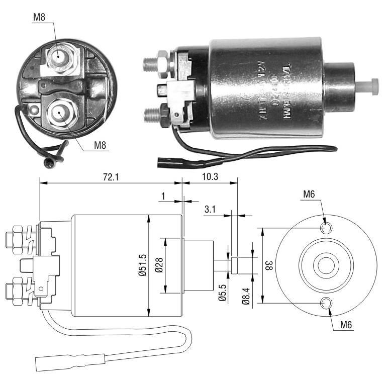 Relê Auxiliar de Partida para Hyundai Excel e Mitsubishi Space Wagon - ZM - 798