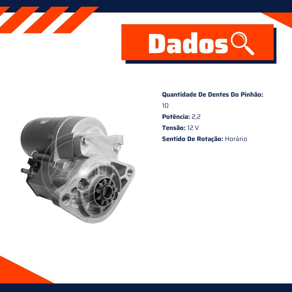 Motor de Partida Osgr 12V para Toyota Hilux - ZM - 80.140.03
