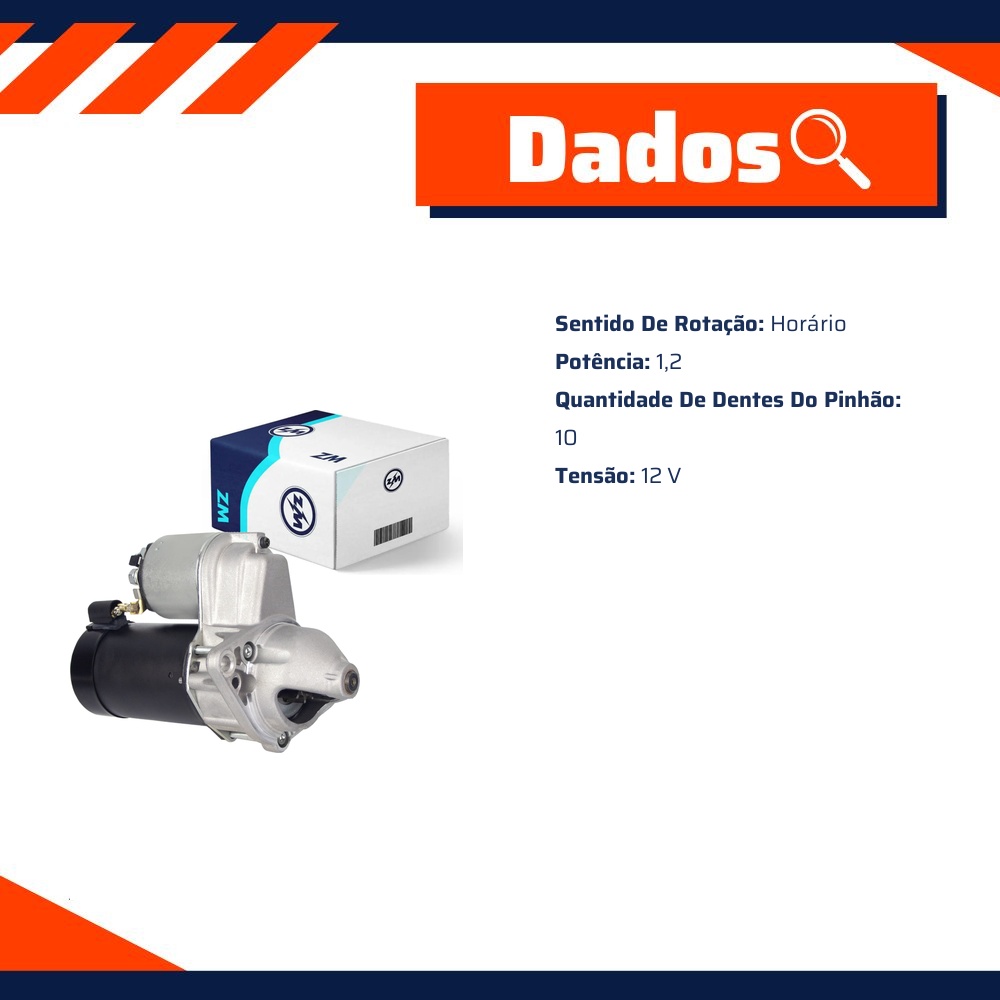 Motor de Partida PMGR 12V - ZM - 80.201.03
