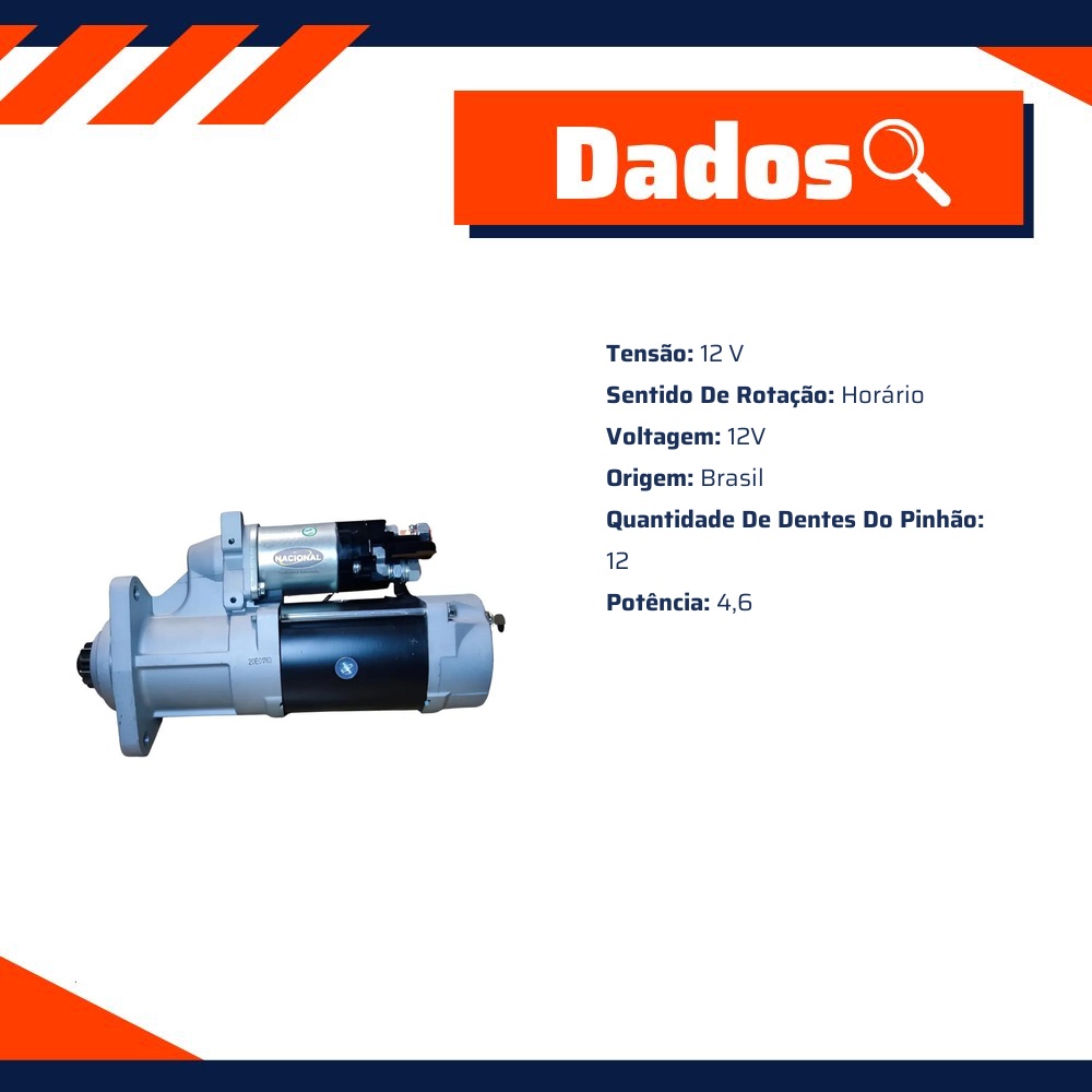 Motor de Partida 38MT 12V - ZM - 80.380.03