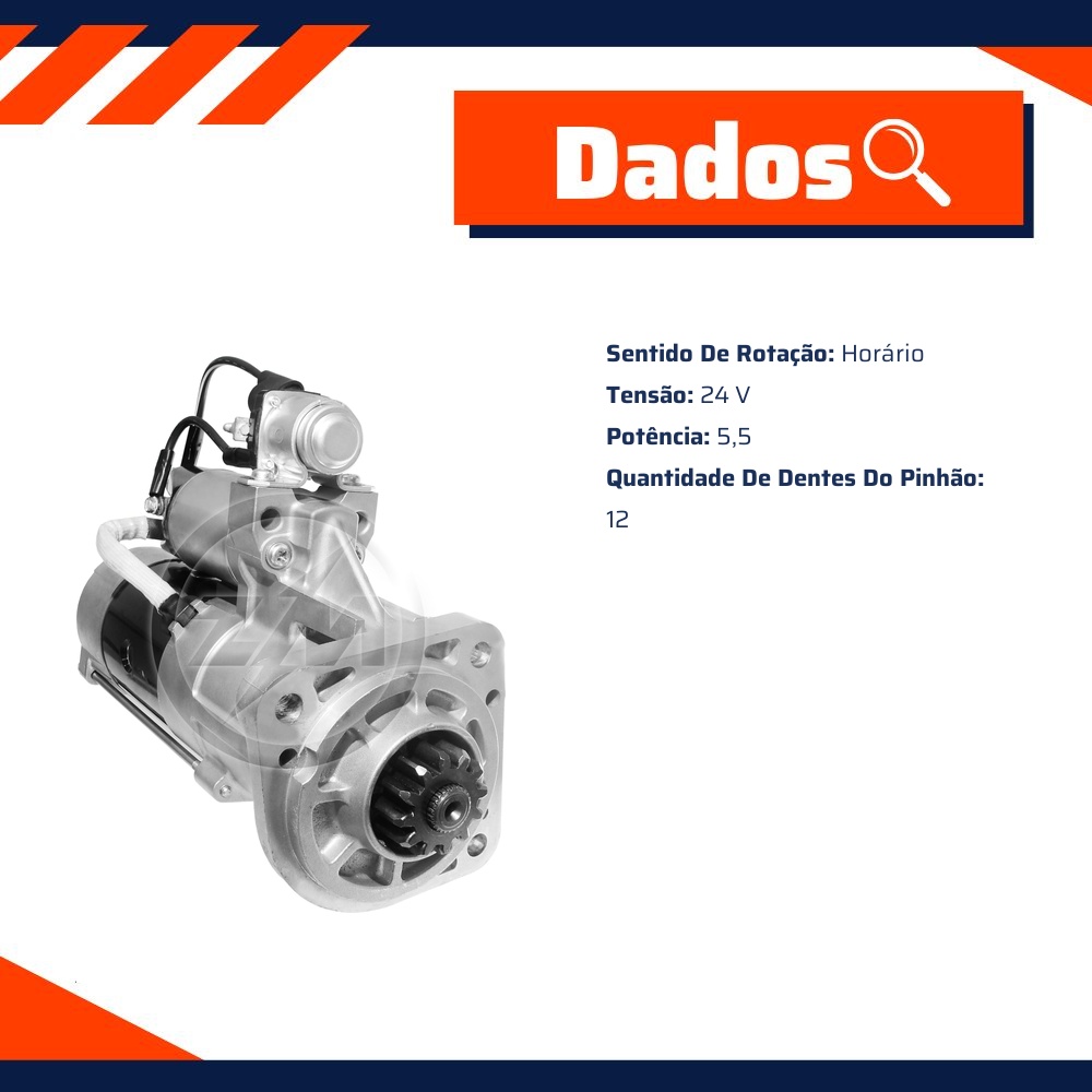Motor de Partida M9T6 24V - ZM - 80.890.03