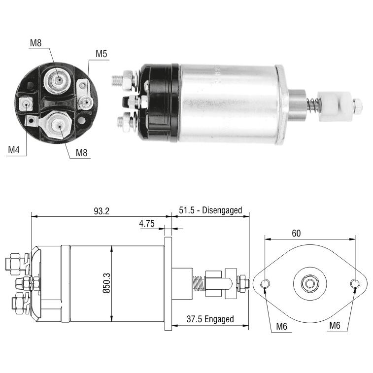 Relê Auxiliar de Partida para Ford F-1000 - ZM - 822