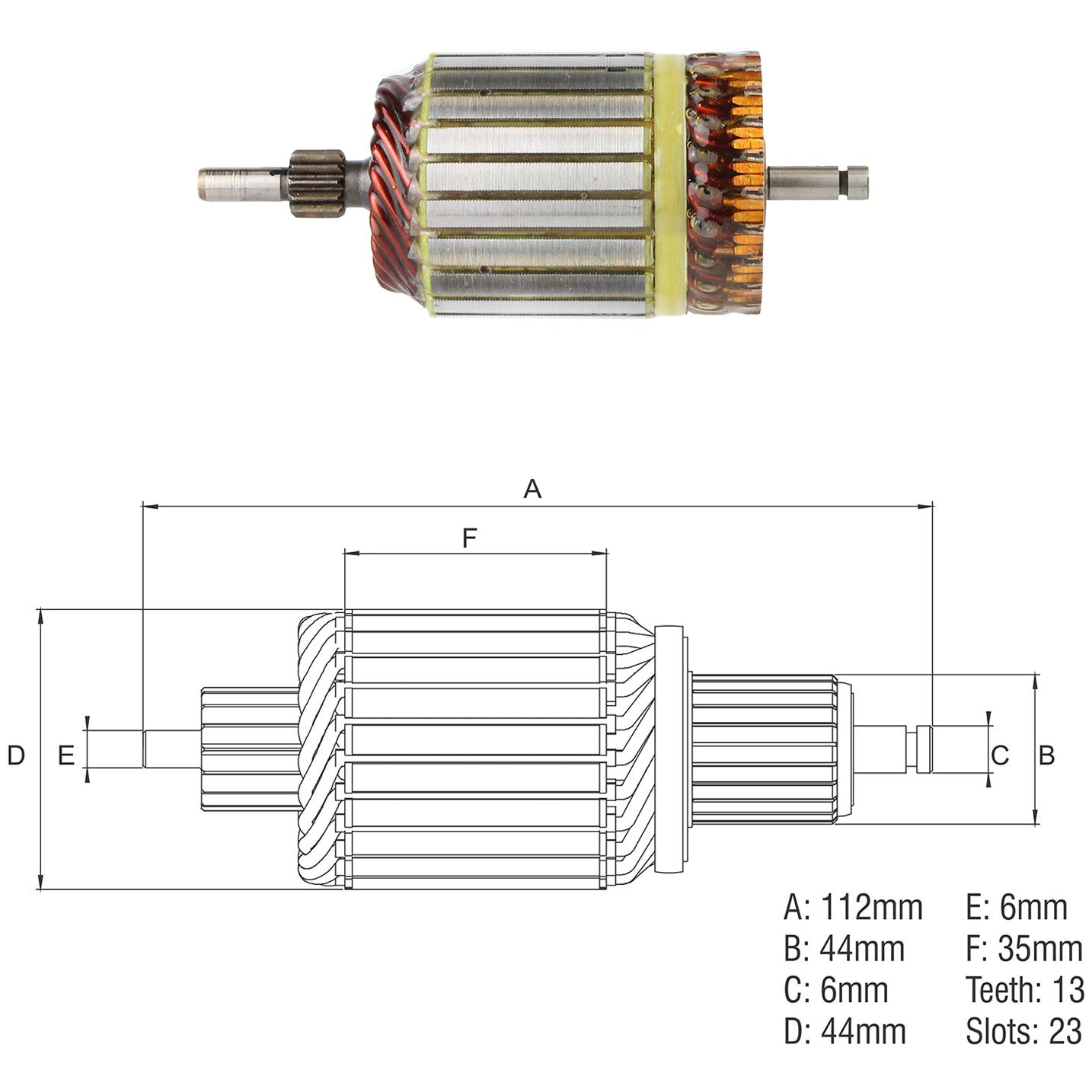Induzido do Motor de Partida 12V - ZM - 83.590.05