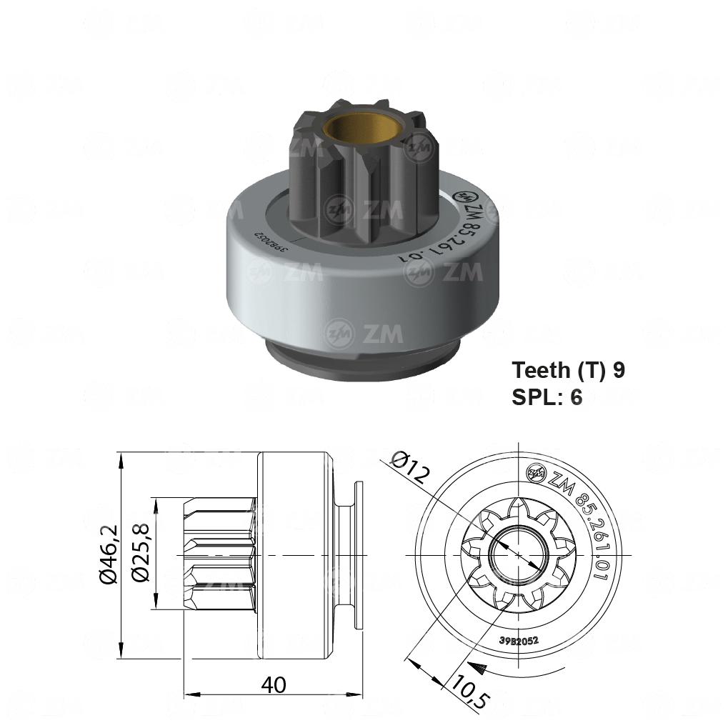 Impulsor de Partida - ZM - 85.261.01